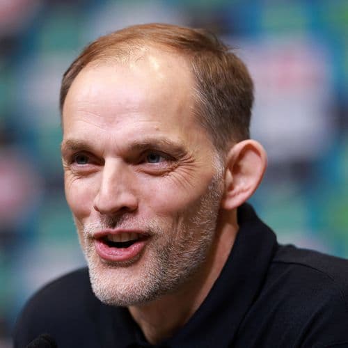 England manager Thomas Tuchel at Stamford Bridge - but not to watch Jamie Gittens